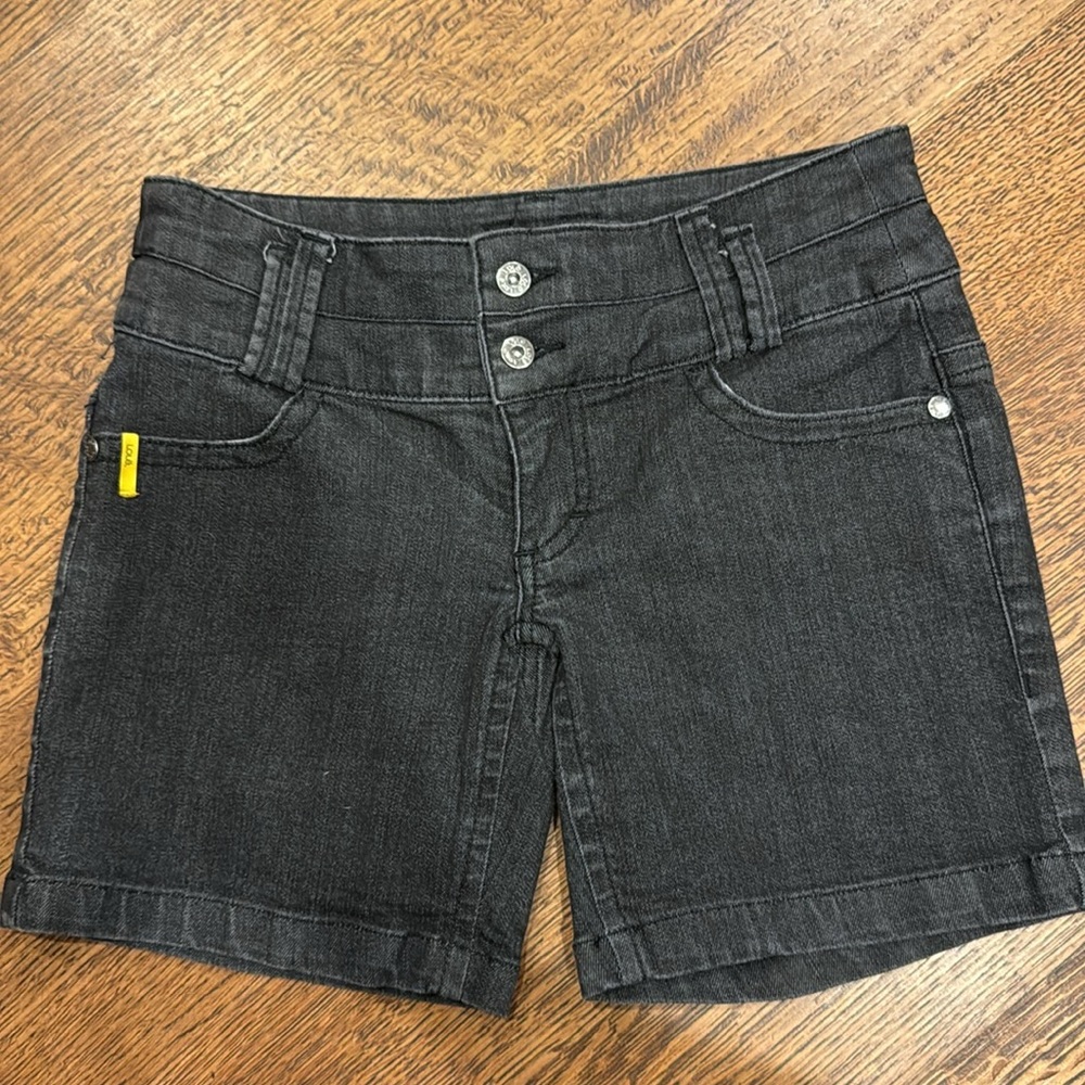 Lole Black Jean Shorts with Double Button Waistband - Size 4